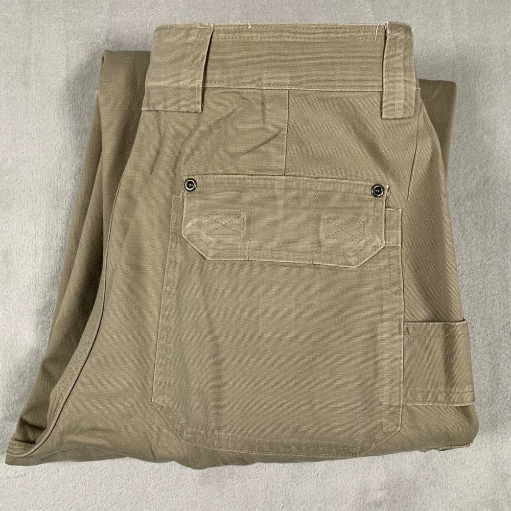Duluth Trading Co Cargo Pants Mens 34x32 Khaki Fire Hose Relaxed Work Utility